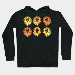 Yellow and orange transparent lions Hoodie